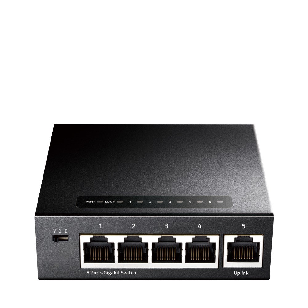 Cudy GS105 tinklo komutatorius Gigabit Ethernet (10/100/1000) Juoda