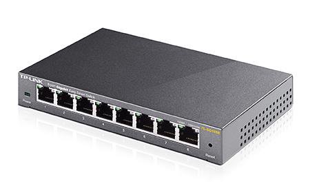 Komutatorius TP-LINK  Switch  TL-SG108E  Web managed  Wall mountable  Gigabit Ethernet (copper)