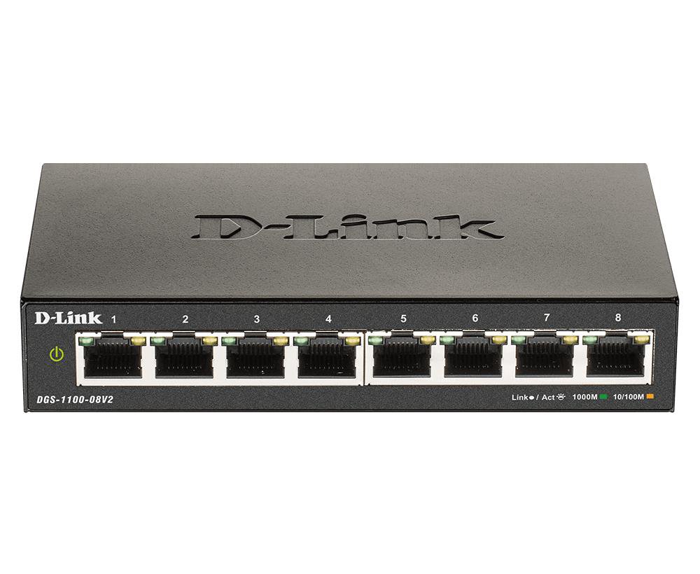 Komutatorius D-LINK DGS-1100-08V2/E Black