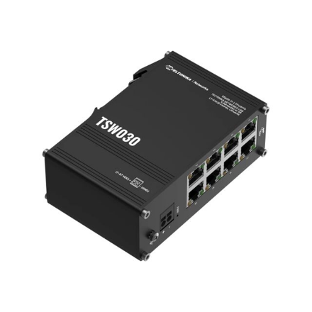 Komutatorius Teltonika Switch  TSW030  Unmanaged  DIN rail mountable  10/100 Mbps (RJ-45) ports