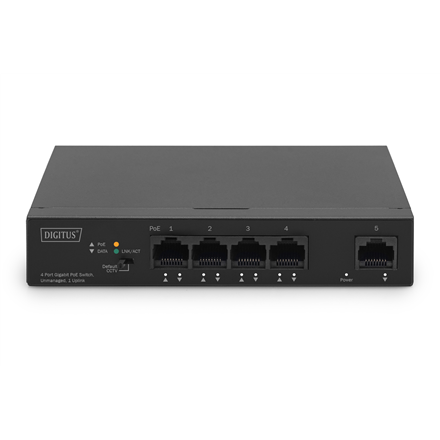 Komutatorius Digitus  4 Port Gigabit PoE Switch  DN-95330-1  Unmanaged  Desktop