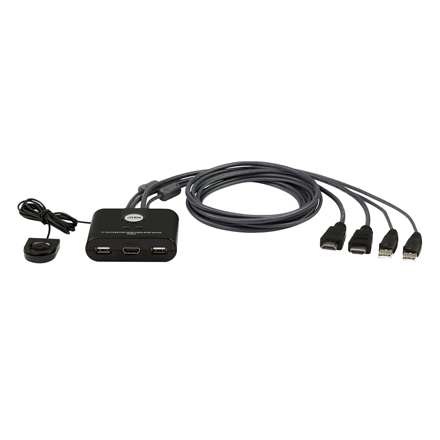 Komutatorius Aten  2-Port USB FHD HDMI Cable KVM Switch  CS22HF