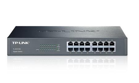 Komutatorius TP-LINK  16-Port Gigabit Switch  TL-SG1016D  Unmanaged  Desktop/Rackmountable