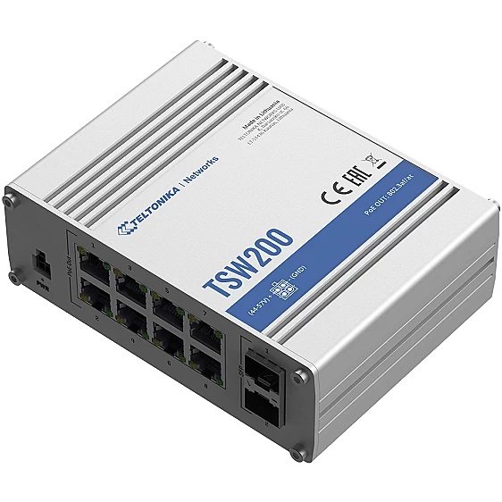 Komutatorius TELTONIKA IOT TSW200 POE 8X 30W PORT