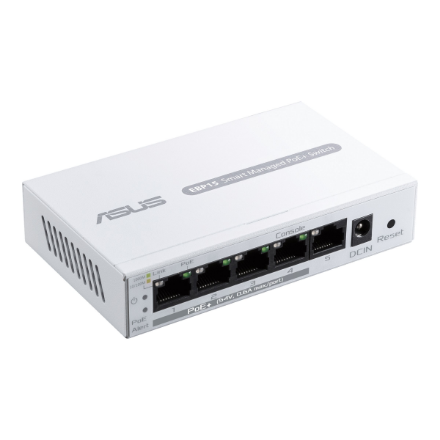 Komutatorius Asus  ExpertWiFi 5-Port GbE Smart Managed PoE+ Switch  EBP15  Managed  Desktop