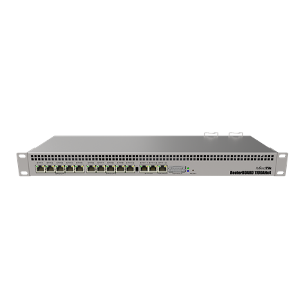 Komutatorius Mikrotik Wired Ethernet Router RB1100x4, 1U Rackmount, Quad core 1.4GHz CPU, 1 GB RAM,