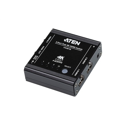 Komutatorius Aten  3-Port True 4K HDMI Switch  VS381B  Input: 3 x HDMI Type A Female; Output: 1 x