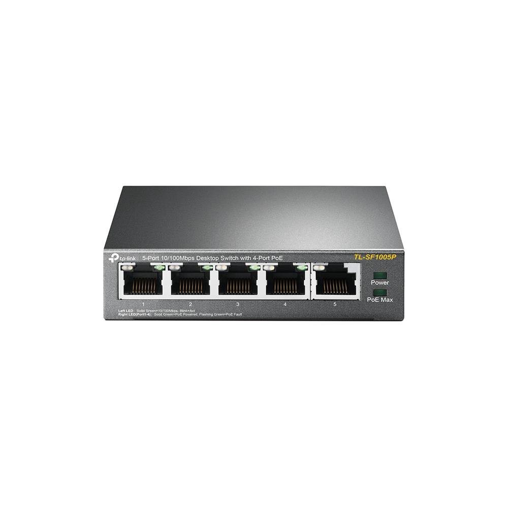 Komutatorius TP-LINK Switch TL-SF1005P Unmanaged, Desktop, 10/100 Mbps (RJ-45) ports quantity 5, PoE