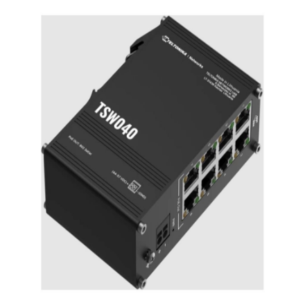 Komutatorius Teltonika Industrial Switch  TSW040  Unmanaged  DIN rail mountable  10/100 Mbps (RJ