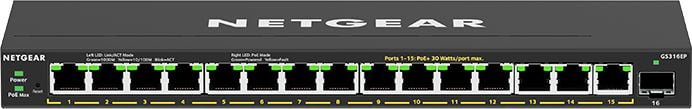 Komutatorius NETGEAR GS316EP-100PES