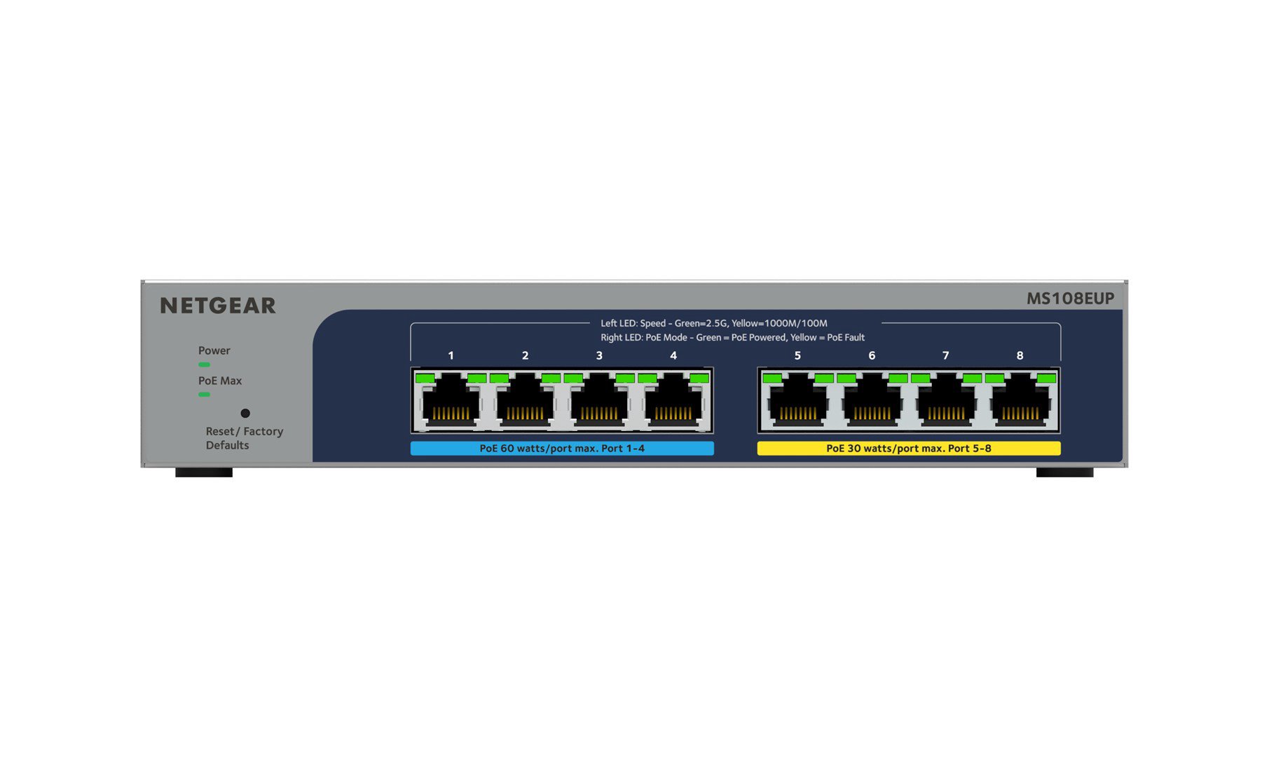 Komutatorius NETGEAR MS108EUP-100EUS