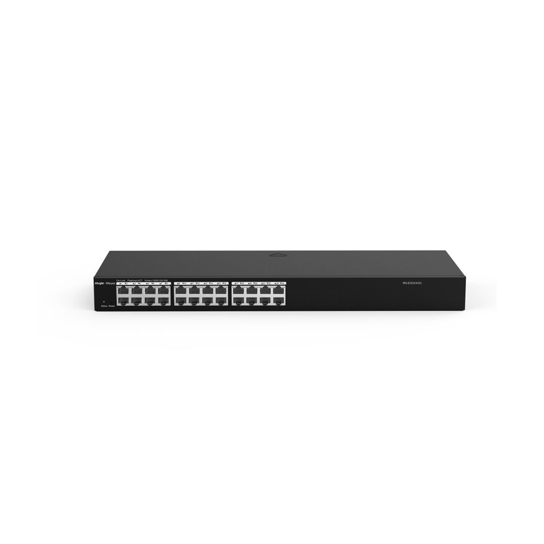 Ruijie Networks RG-ES224GC-V2 tinklo komutatorius Valdomas Gigabit Ethernet (10/100/1000) Juoda