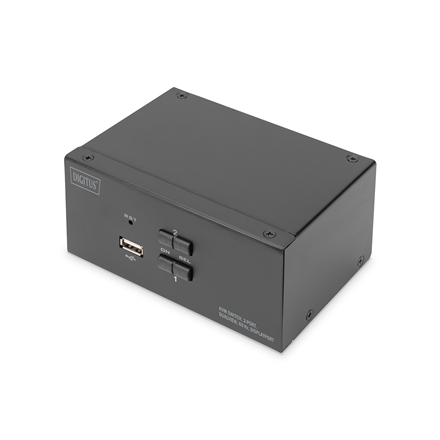 Komutatorius Digitus KVM Switch, 2-Port, Dual Display, 4K, DisplayPort  DS-12862