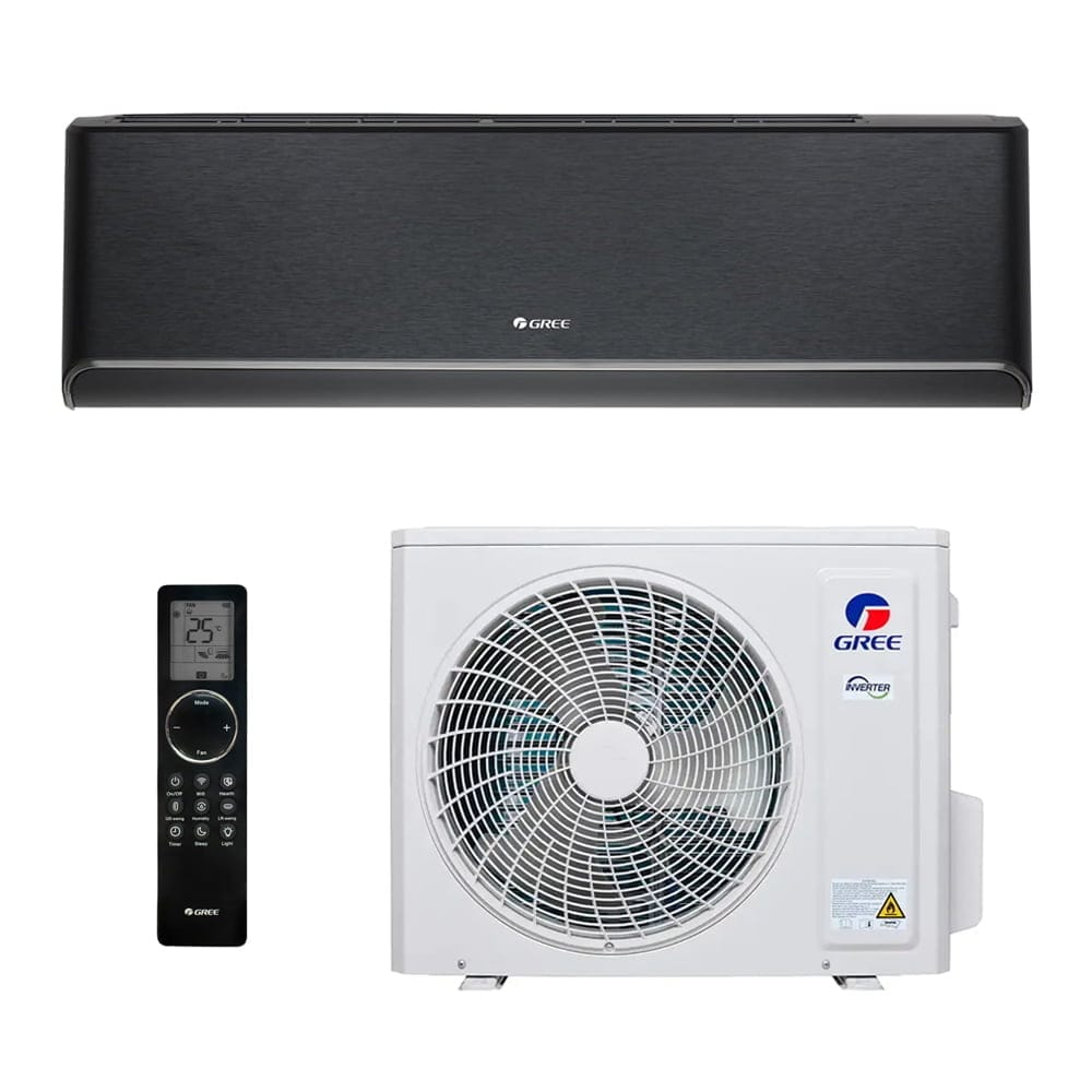 Šilumos siurblys Gree AIRY BLACK GWH24AVEXF-K6DNB2A/I + GWH24AVEXF-K6DNB2A/O 7,1/7,8 kW