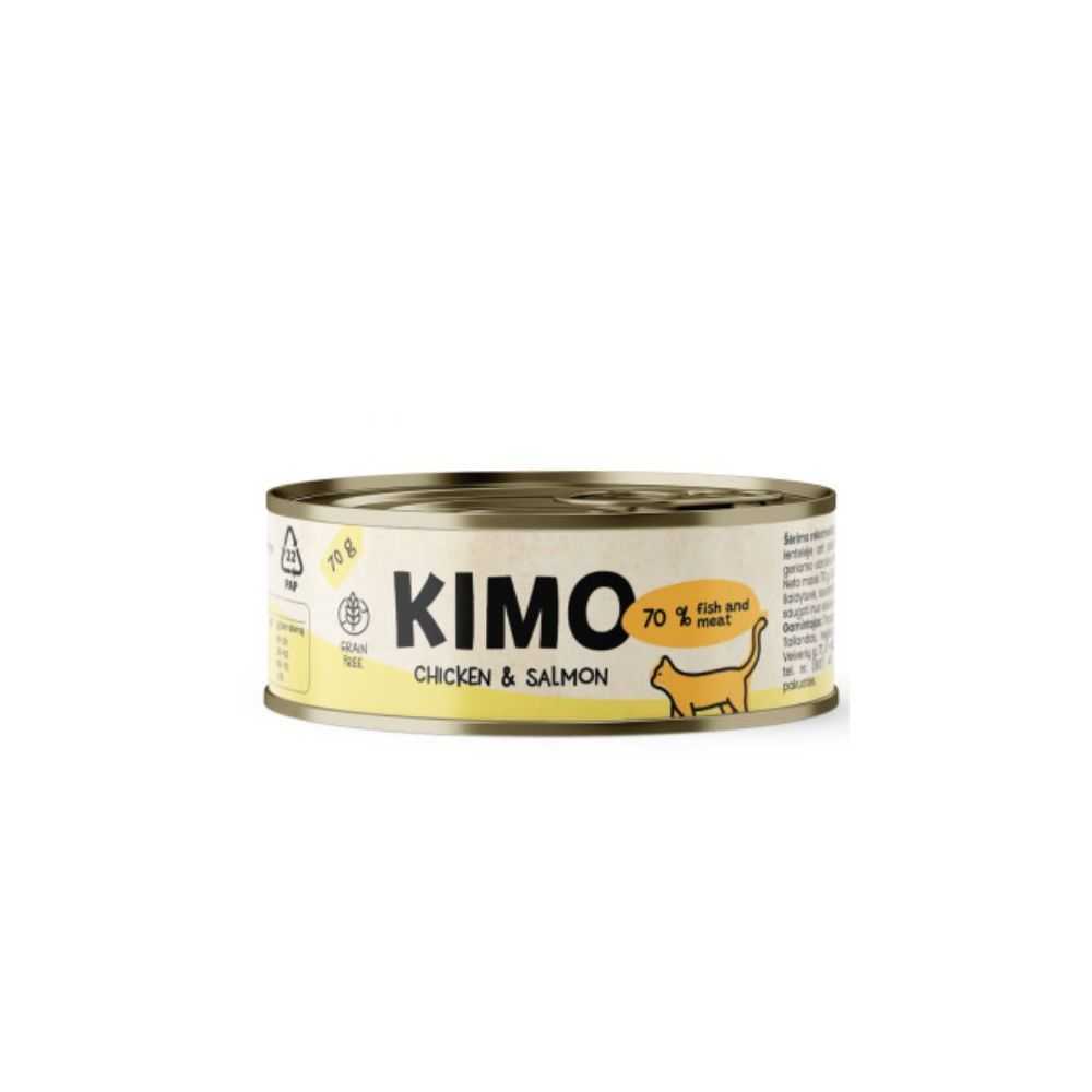 Kimo Chicken&Salmon konservai katėms su vištiena ir lašiša 70g