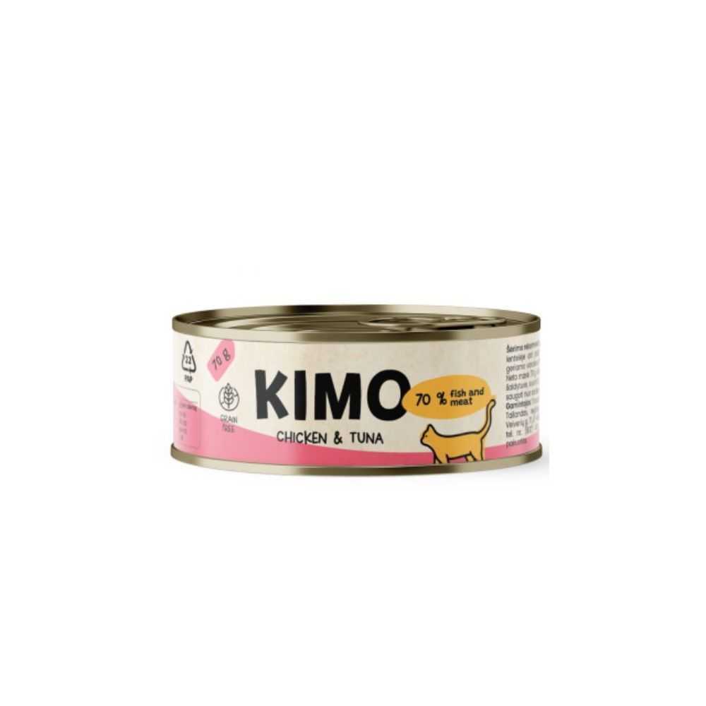 Kimo Chicken&Tuna konservai katėms su vištiena ir tunu, 70g