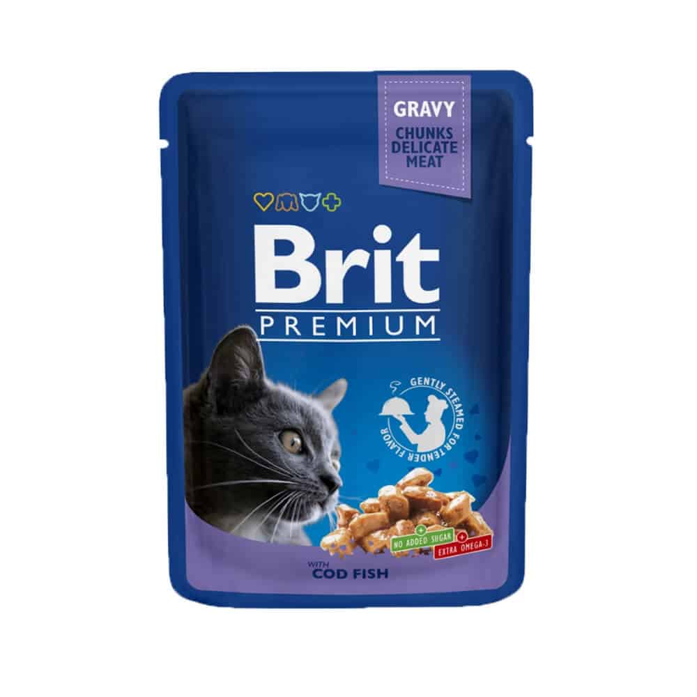 Brit Premium Cod Fish konservai katėms su menke 100g