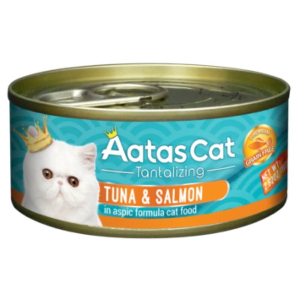 Aatas Cat Tantalizing Tuna Salmon - konservai katėms su tunu ir lašiša 80g