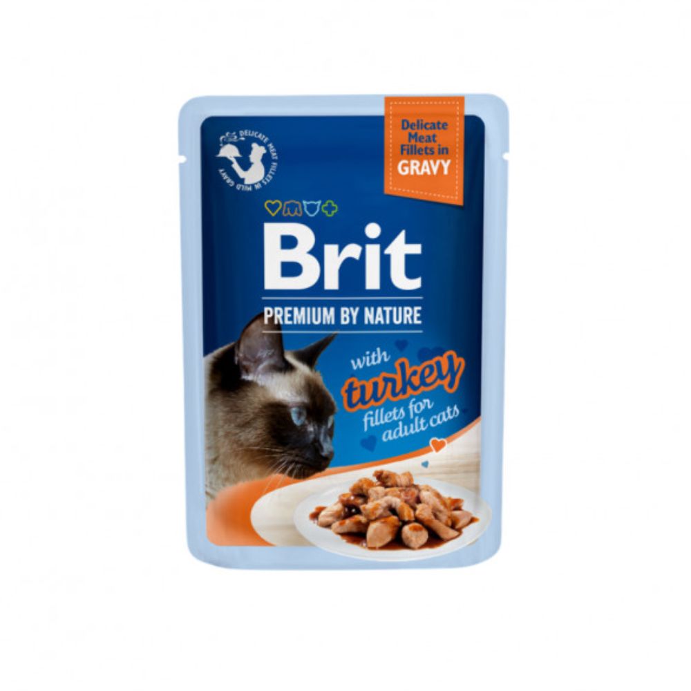 Brit Premium Delicate Turkey in Gravy konservai katėms kalakutienos filė padaže