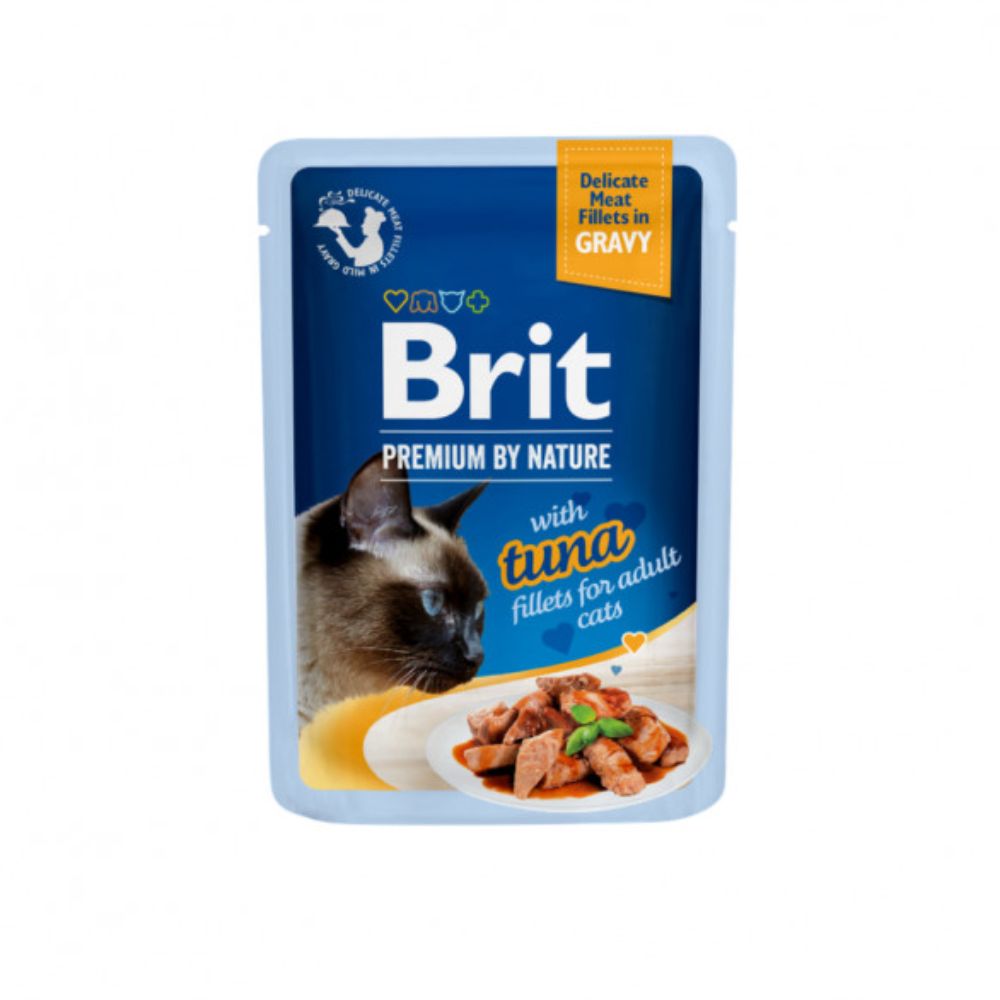 Brit Premium Delicate Tuna in Gravy konservai katėms tuno filė padaže