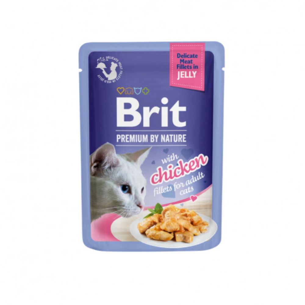 Brit Premium Delicate Chicken in Jelly konservai katėms vištienos filė drebučiuose