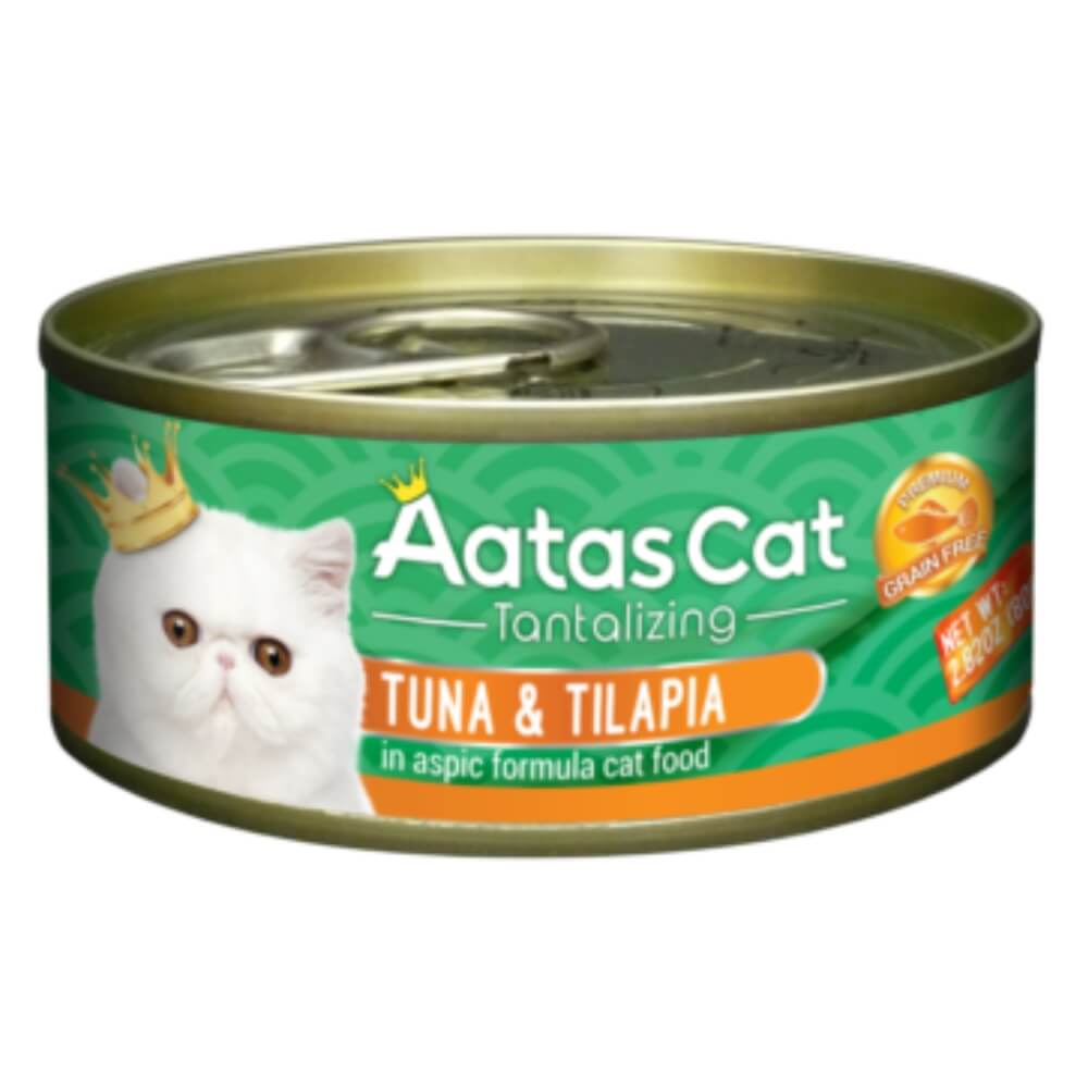 Aatas Cat Tantalizing Tuna Tilapia Konservai Katėms Su Tunu Ir Tilapia 80g