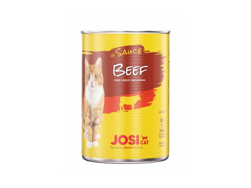 JosiCat Beef in Sauce konservuotas maistas katėms su jautiena padaže, 415 g