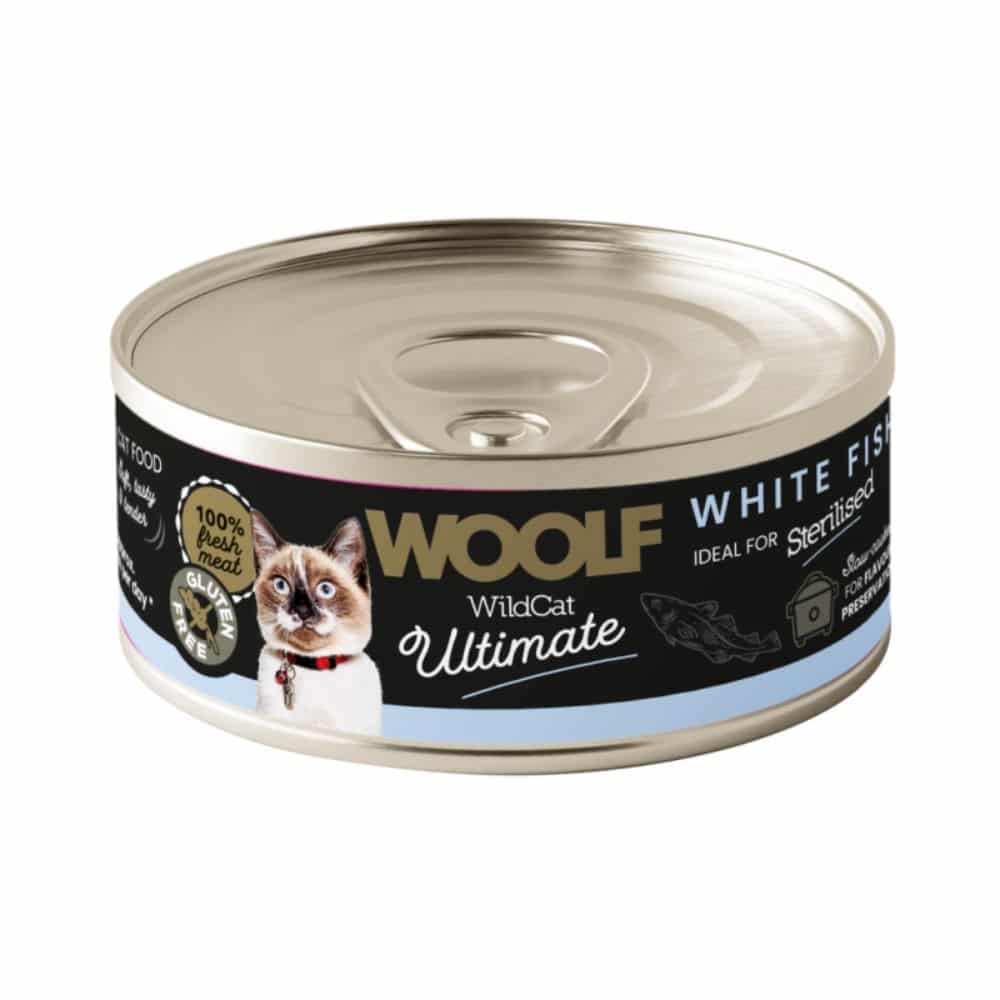 WOOLF WILDCAT ULTIMATE White Fish PATE konservai katėms su balta žuvimi 85g