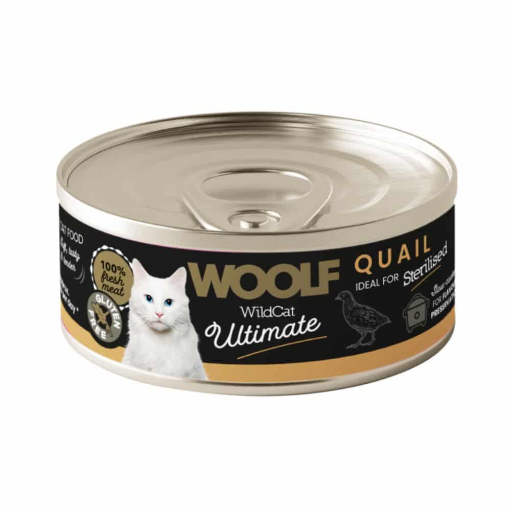 WOOLF WILDCAT ULTIMATE QUAIL PATE konservai katėms su putpeliena 85g