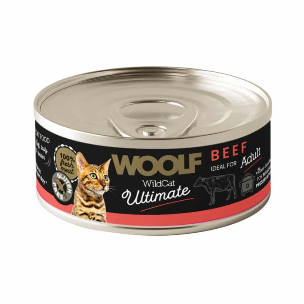 WOOLF WILDCAT ULTIMATE Beef PATE konservai katėms su jautiena 85g