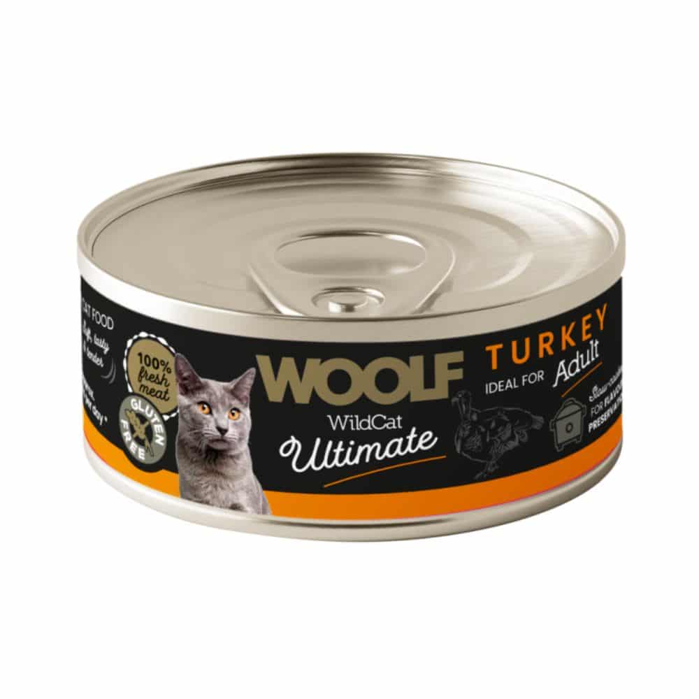 WOOLF WILDCAT ULTIMATE TURKEY PATE konservai katėms su kalakutiena 85g