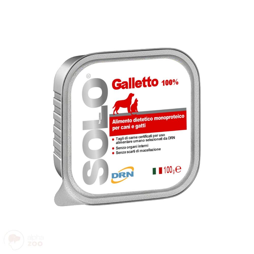 DRN Solo Galletto 100g ir 300g (Vištiena) konservai Šunims ir katėms - Produkto Svoris 300g