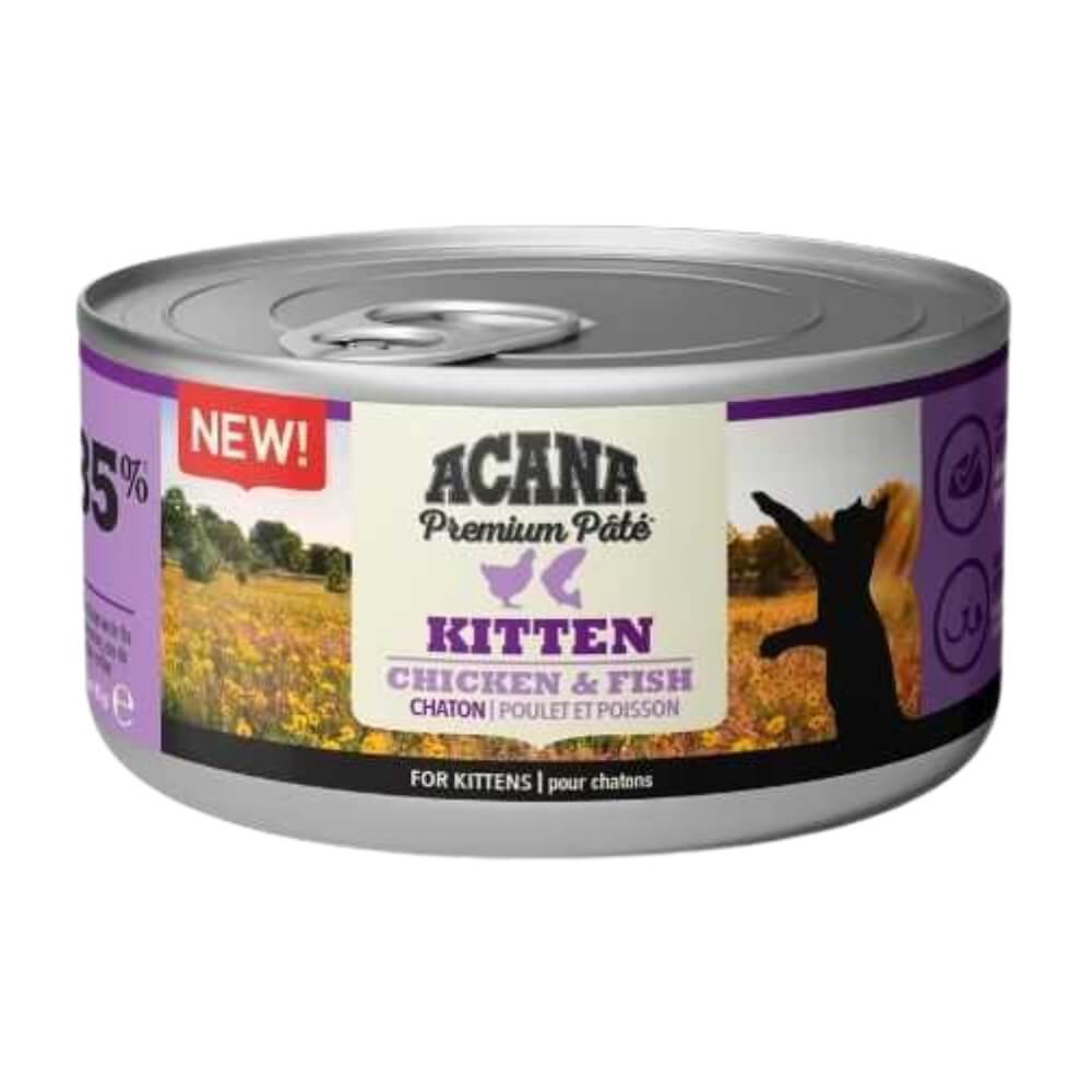 Acana Premium Pate Chicken&Fish Kittens konservai kačiukams su vištiena ir žuvimi, 85g