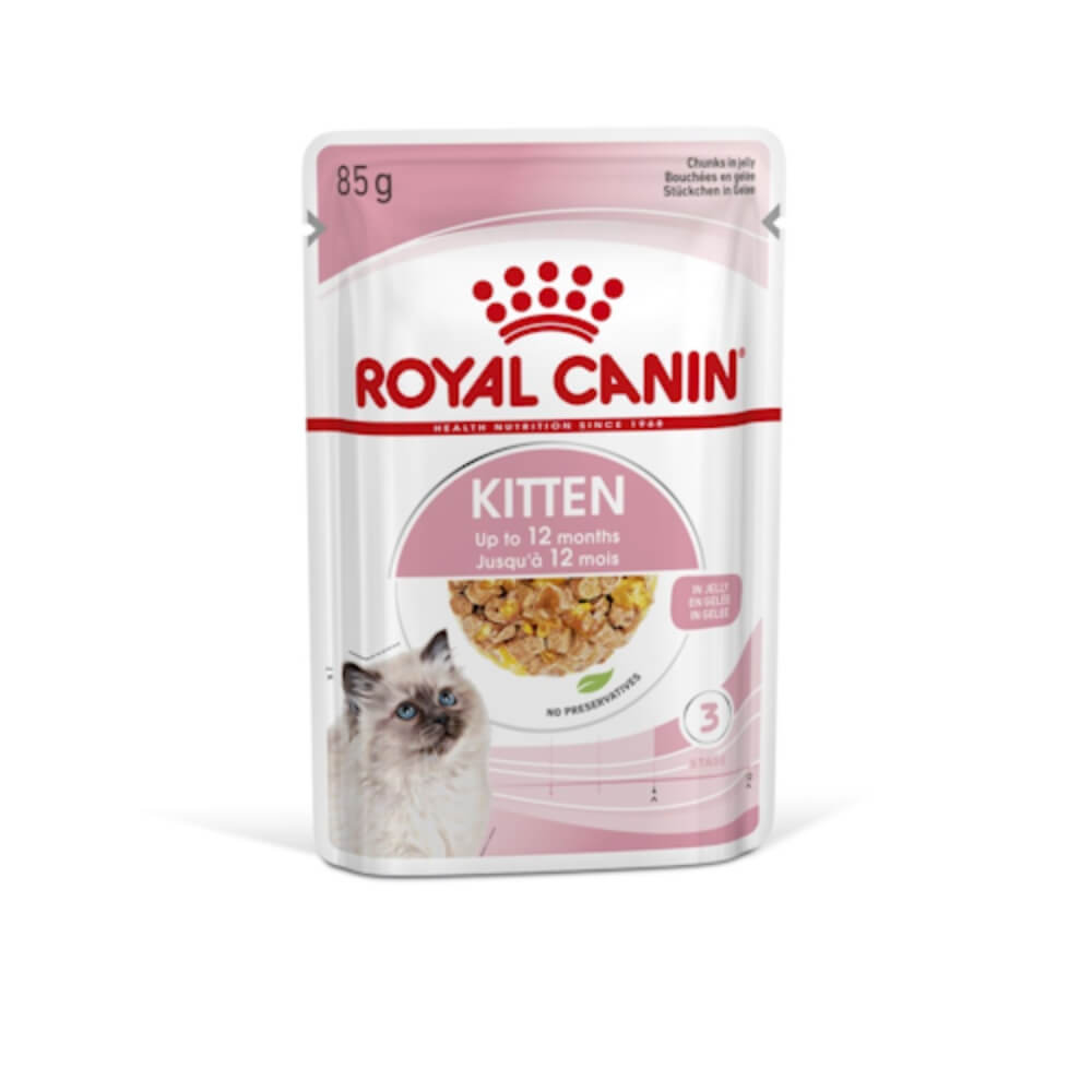 Royal Canin Kitten Jelly konservai kačiukams, drebučiuose, 85g