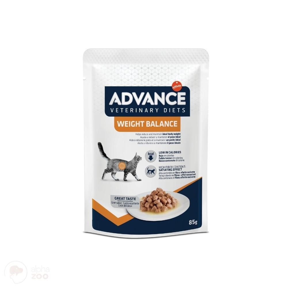 Advance Veterinary Diets Weight Balance Cat 85g Šlapias Maistas Katėms - Produkto Svoris 85g