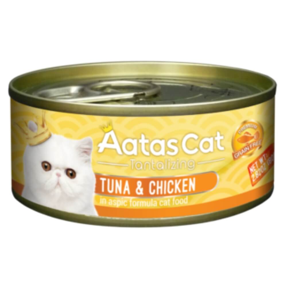 Aatas Cat Tantalizing Tuna & Chicken konservai katėms su tunu ir vištiena 80g