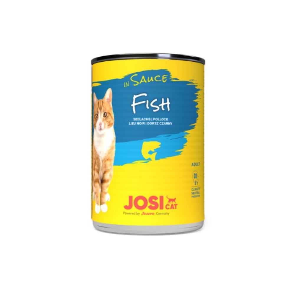 Josicat Fish in sauce - konservai katėms su žuvimi padaže, 415g