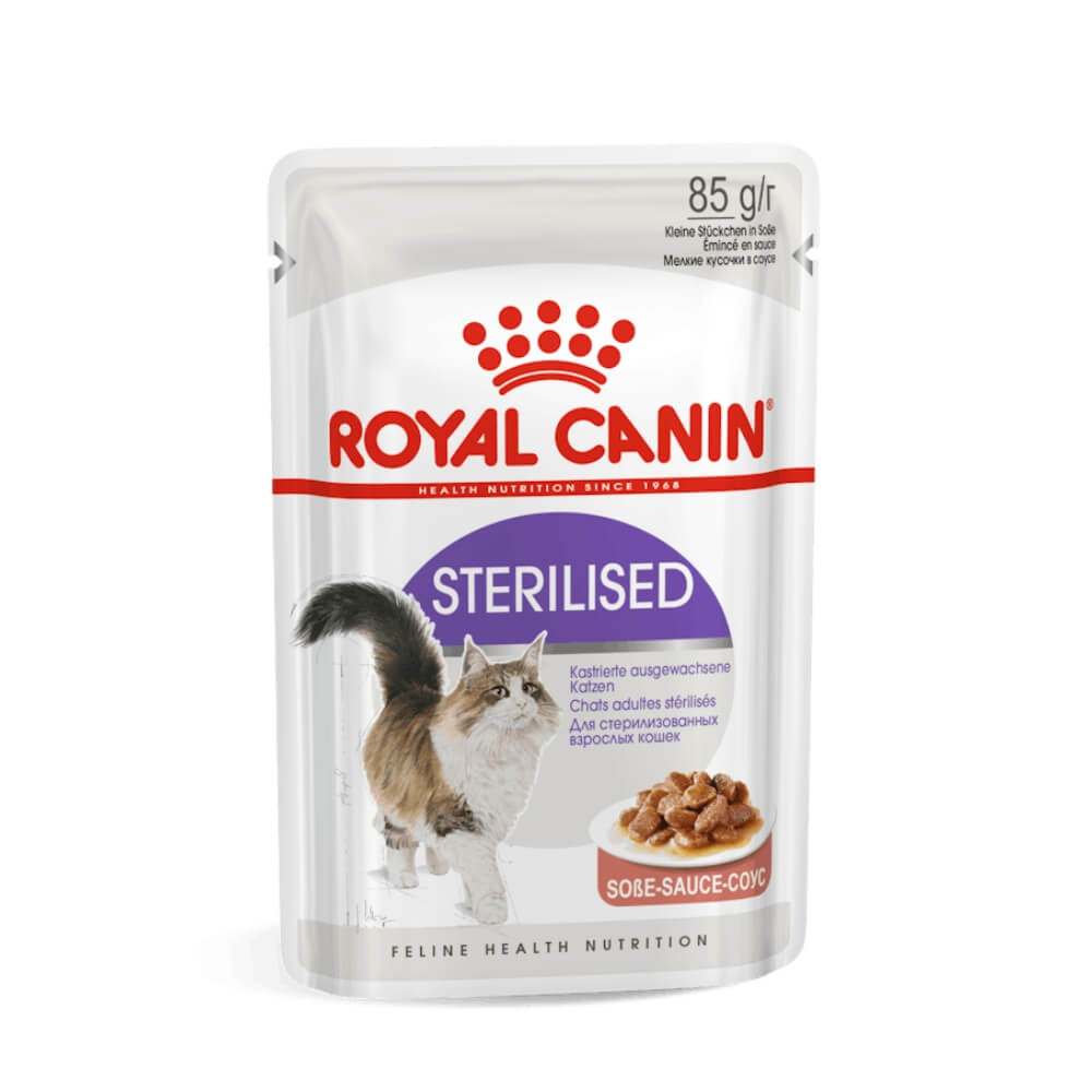 Royal Canin Sterilised In Gravy Pouch konservai sterilizuotoms katėms padaže, 85gr - Produkto Svoris 85g