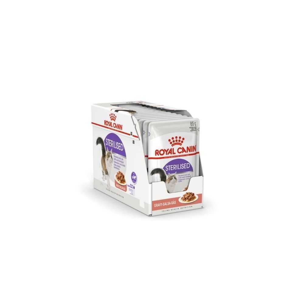 Royal Canin Sterilised In Gravy Pouch konservai sterilizuotoms katėms padaže, 85gr - Produkto Svoris 85g x 12 vnt.