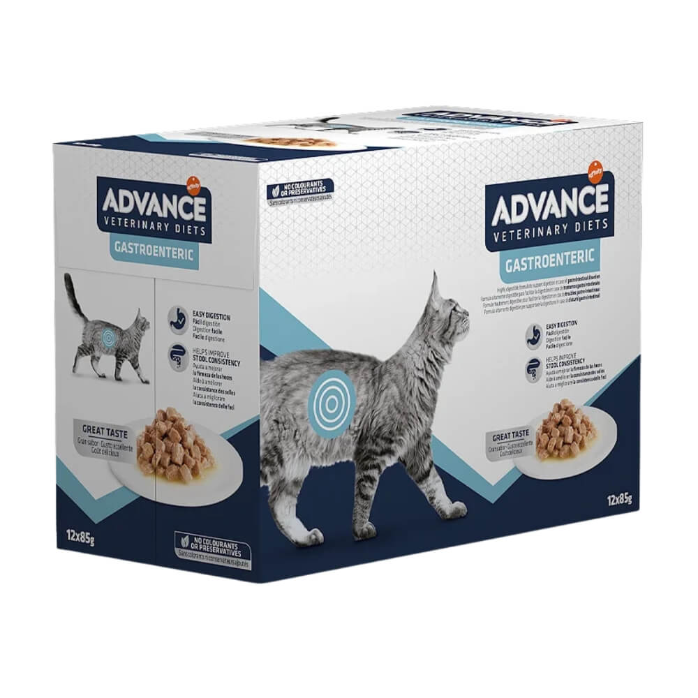 Advance Veterinary Diets Gastroenteritic Cat Šlapias Maistas Katėms 85g*12vnt.