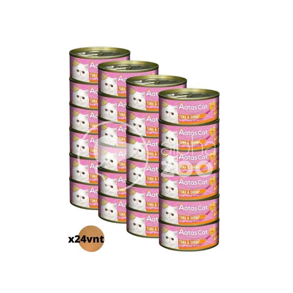 Aatas Cat Tantalizing Tuna & Shrimp konservai katėms su tunu ir krevetėmis 24vnt