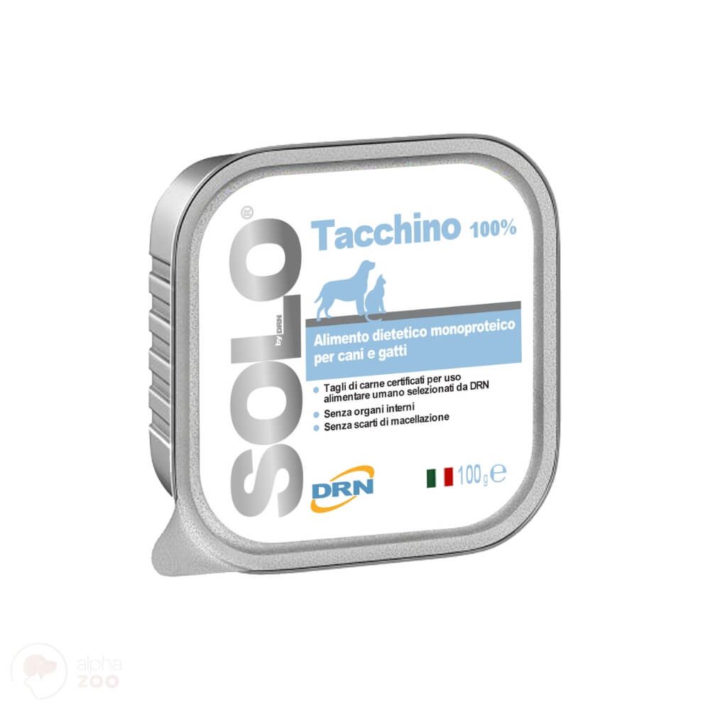 DRN Solo Tacchino 100g ir 300g (Kalakutiena) konservai Šunims ir katėms - Produkto Svoris 100g x 16vnt.