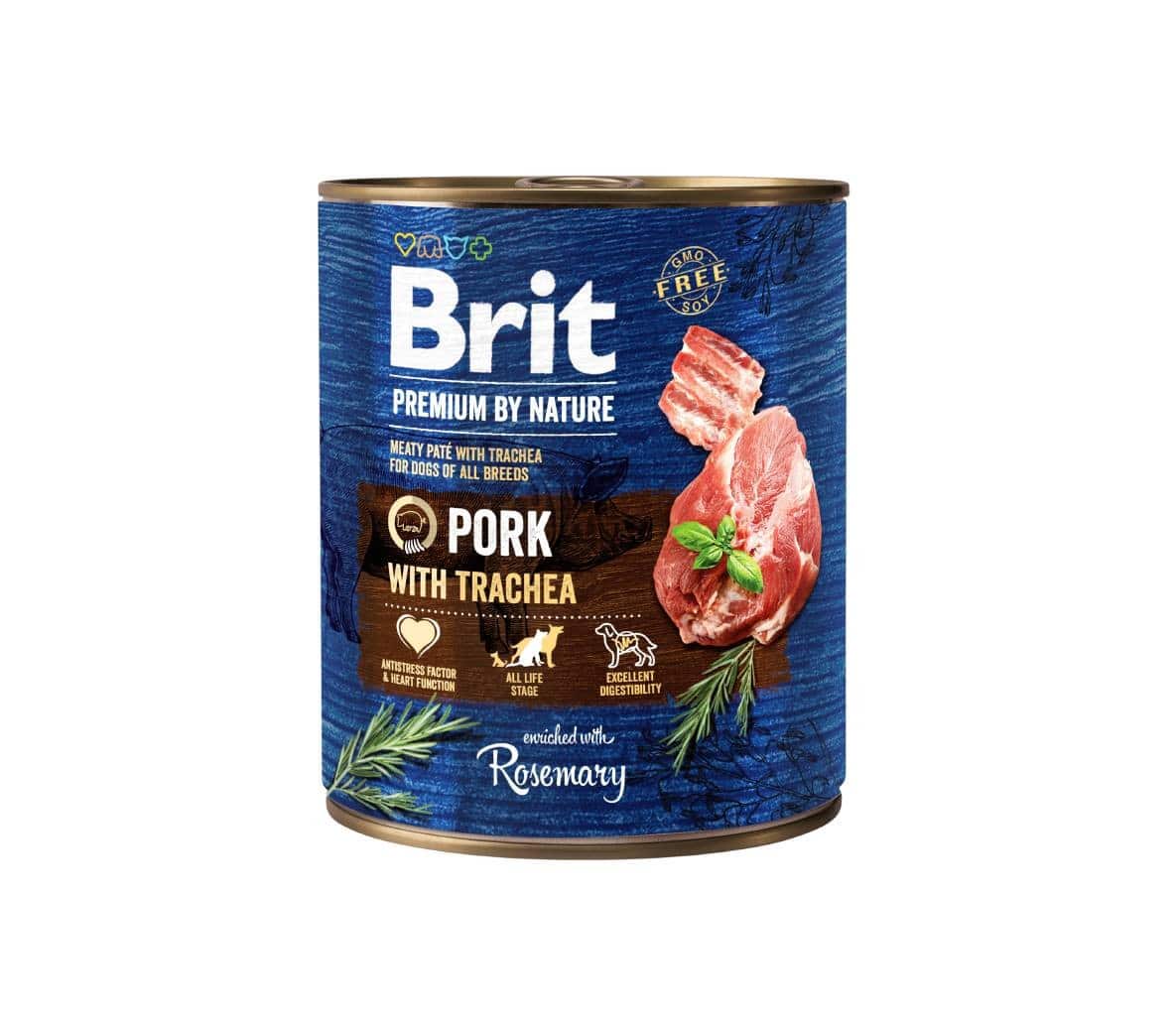 Brit Premium by Nature Pork with Trachea konservai šunims su kiauliena 800g - Produkto Svoris 800g