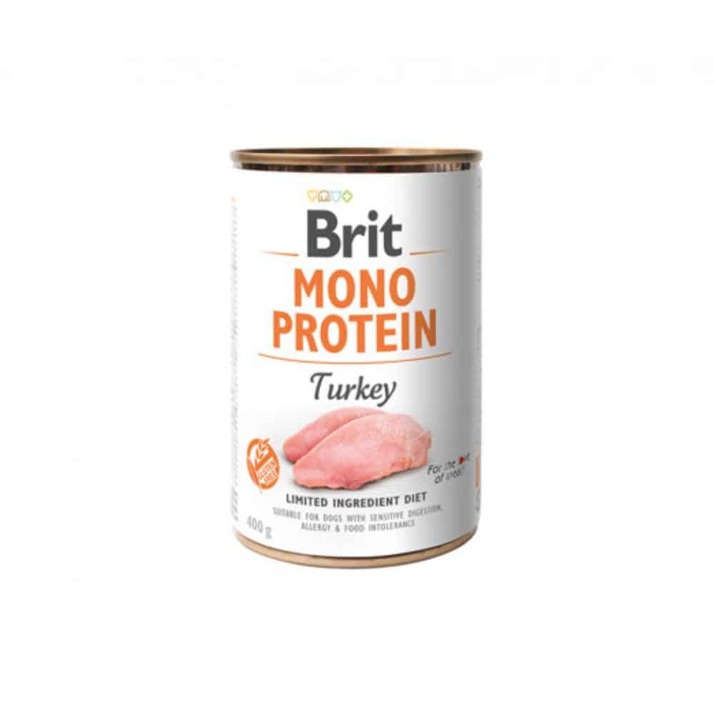 Brit care Mono Protein Turkey vieno baltymo konservai šunims su kalakutiena 400g