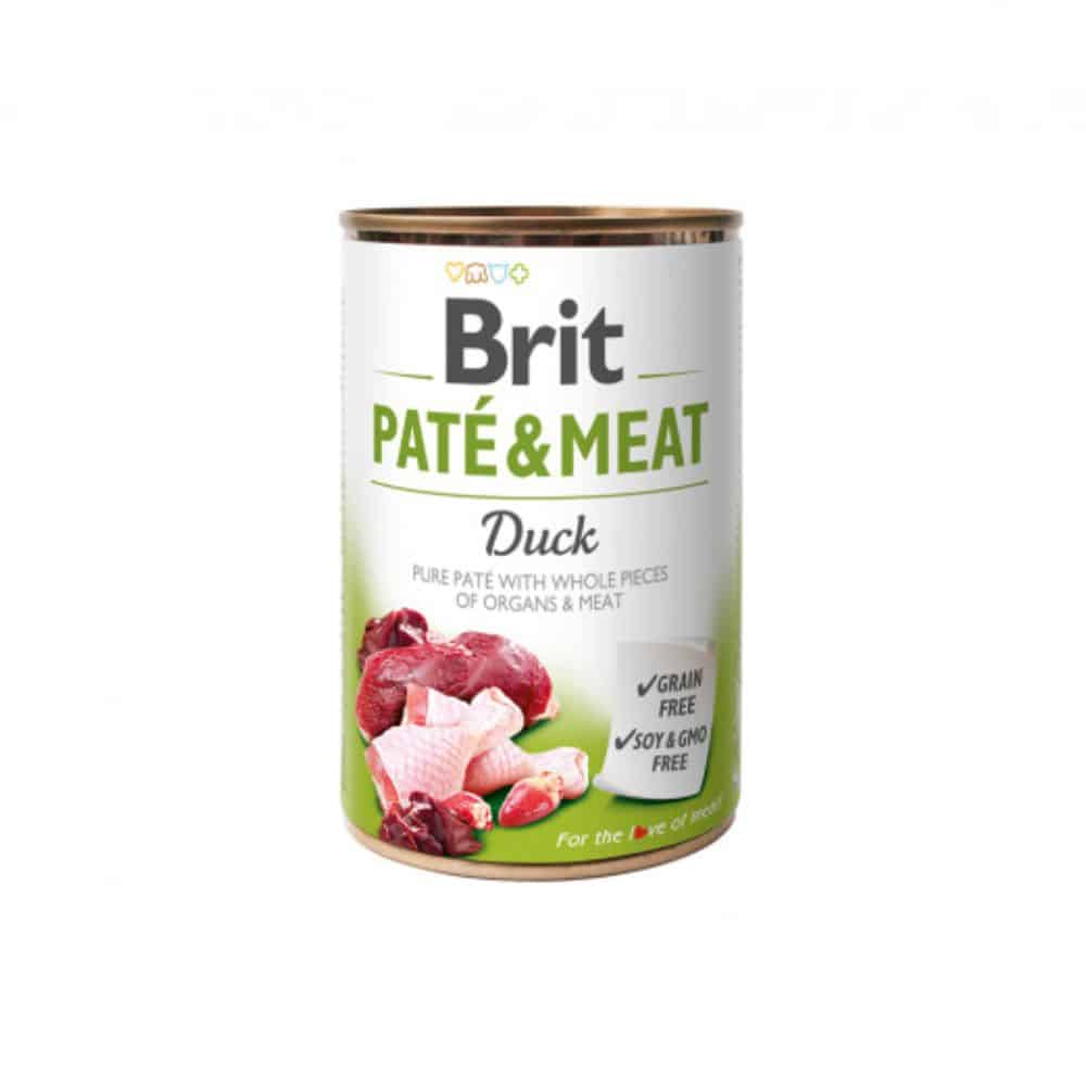 Brit Care Duck Pate Meat konservai šunims su antiena 400g ir 800g - Produkto Svoris 800g