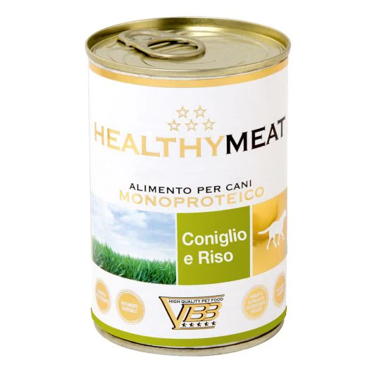 Healthymeat Coniglio con Riso (su triušiena ir ryžiais) monoproteininis paštetas šunims 6x400g