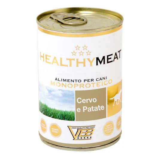 Healthymeat Cervo con Patate (su elniena ir bulvėmis) monoproteininis paštetas šunims 6x400g