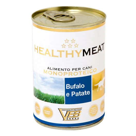 Healthymeat Bufalo con Patate (su buivoliena ir bulvėmis) monoproteininis paštetas šunims 6x400g