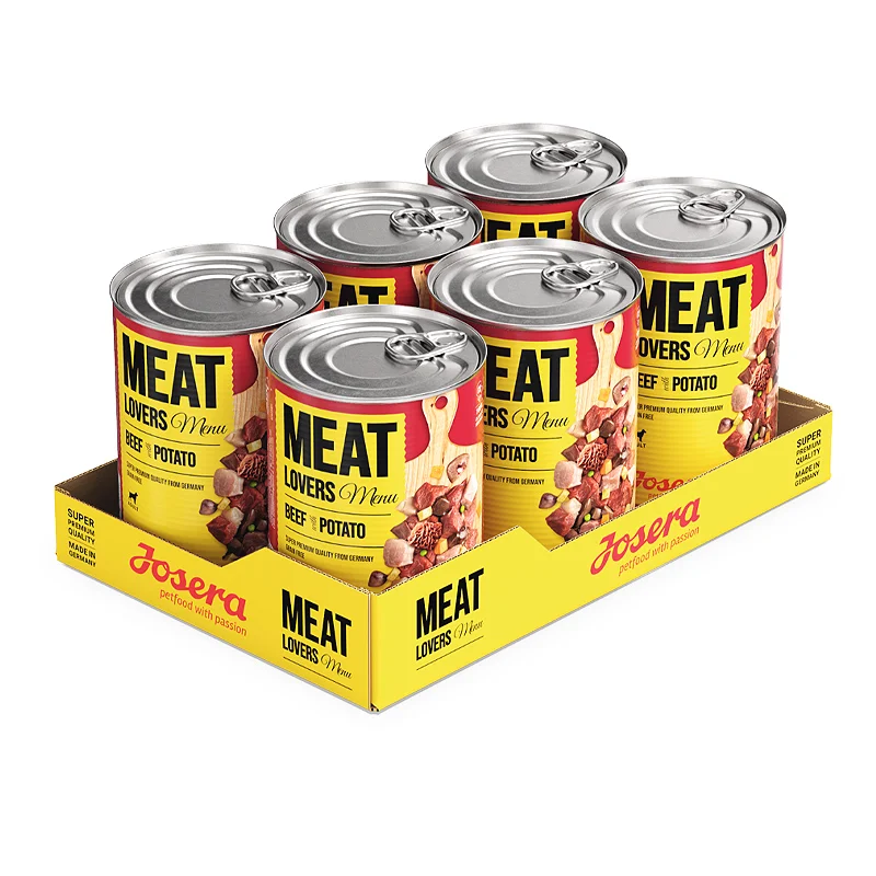 Josera Meat Lovers Beef with Potato konservai šunims 6 x 800g