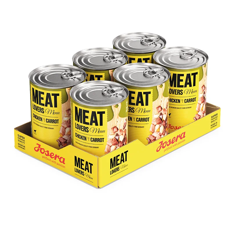 Josera Meat Lovers Chicken with Carrot konservai šunims 6 x 800g